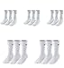 Produktbild Nike 15 Paar Herren Damen Socken Set Tennissocken Sportsocken Laufsocken Paket Bundle SX4508 Weiß Schwarz Grau, Sockengröße:38-42, Farbe:weiß