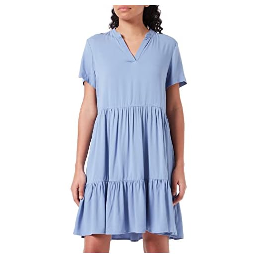 Vila Kvinnors VIMOROSE V-ringad S/S klänning/SU-NOOS klänning klänning med klänning, engelsk manor, 42