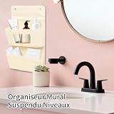 Gacqpli Organizer ścienny – warstwowy organizer – wielowarstwowa torba do zawieszenia – do łazienki, kuchni, sypialni, pokoju dziecięcego, akademika, pralni, na uczelnię, drzwi wejściowe, prysznic
