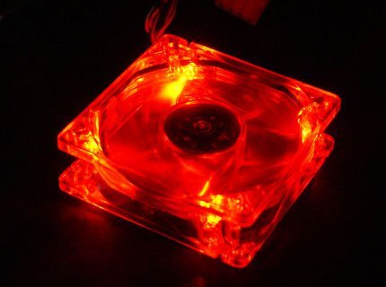 5 Stars Computer 80mm, 8cm Quad-4 Multi-Color RGB LED Computer Desktop PC Case Clear Cooling Fan, 3 and 4 pin Connector with Screws, Quiet and Silent
