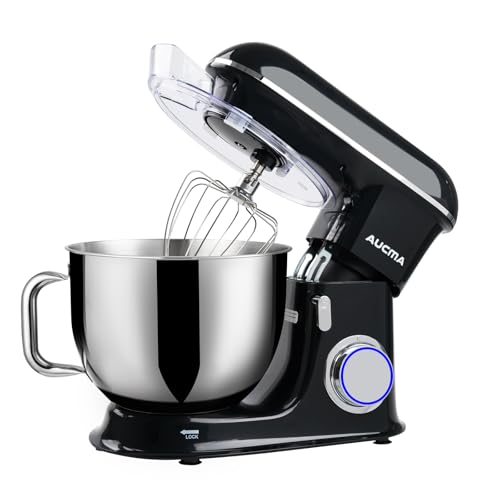 Aucma Stand Mixer,8.5QT 900W Tilt-Head, Large Capacity Kitchen Electric Mixer with Dough Hook, Wire...