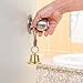 Small Brass Hanging Bell for Door Knob Decoration Vintage Small Hanging Bell for Door Knob Gold Brass Bells for Home Garden Decor Shopkeepers Bells on Rope Garden Decoration