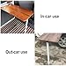 ZSXZCBDQ RV Folding Table – Wall Mounted Car Tray for Eating, Car Travel Essentials for Long Trips, with 2 Cup Holders, Adjustable Rail for RV, Camping, Home Office(Natural)