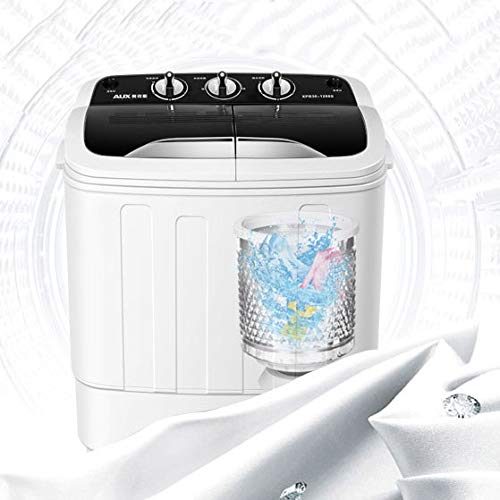 WolFum Mini Portable Twin Tub Washer and Dryer, Top Load, White, 24 lbs, Efficient, Compact Machine, Clothes Washer, Baby Cloth Washing - Image 2