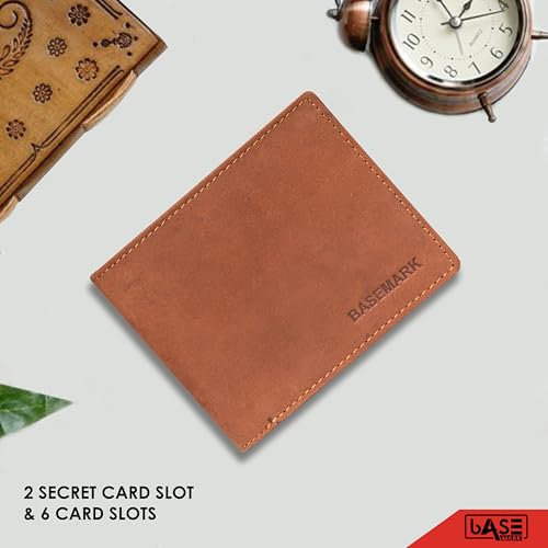Genuine Leather Made Bi-Fold Casual, Formal, Party, Travel RFID Protected Wallet for Men (Walnut Tan), Tan, Contemporary2