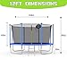 Tranpoline12FT Tranpoline with Safety Enclosure Net,Tranpolines with Basketball Hoop,Outdoor Tranpoline and Tranpolines for Kids and Adults for Backyard Park-ASTM Approved