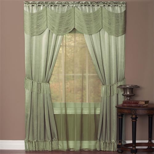 HomeStock Modern Marvel Halley Window Curtain Set, 56-Inch by 84-Inch,