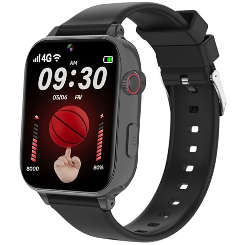 Kids Smart Watch Toys for Boys Girls – Children Watch for Kids 4-12 Years Touch Screen Watches with 15 Games Video Camera Music Player Alarm School Mode Education Birthday Gifts (4G Purple) (Black)