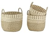 Style naturel : Ces cache-pots ronds en jonc de mer tressé apportent une touche authentique et élégante à vos plantes d'intérieur, parfaits pour un style naturel et épuré