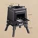 TYYMSMK Folding Wood Stove, Suitable for Outdoor Camping Cookware, All Carbon Steel, Easy to Disassemble, Save Space