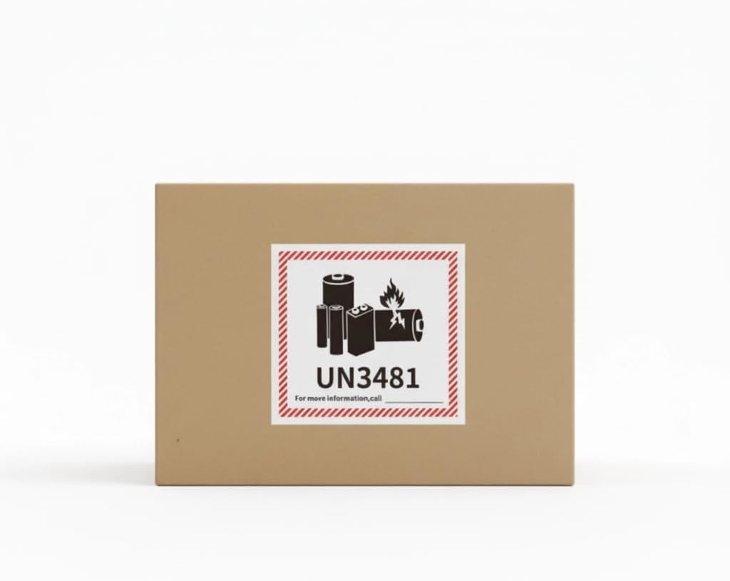 500pcs UN3481 Lithium Battery Label Stickers – Writable, Self-Adhesive Shipping Labels for Lithium Ion Batteries, Safe Transport Compliance, Pack of 500
