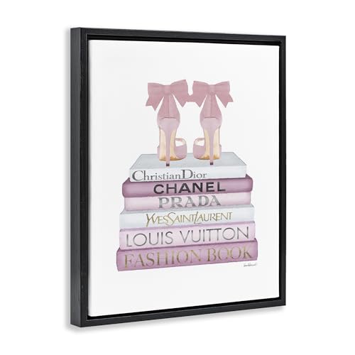 Image of Glam Heels Books Still Life, 24 x 30 Inch Canvas in Floater Frame