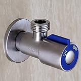 SZZAVCOIW Amplificador Caliente de ángulo Rosca G1/2 Acero Inoxidable SUS304; válvula Triangular Agua fría, 1 Uds(BLU)