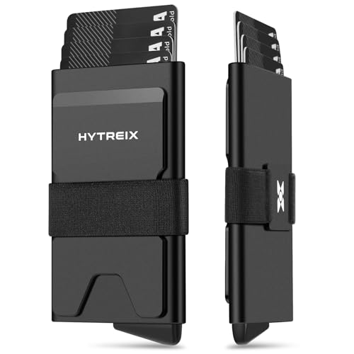 HYTREIX Wallet for Men-RFID Blocking Slim Card Holder,Pop-Up Men's Metal Wallet with Expandable Back|Holds 12+Card Slots and Cash