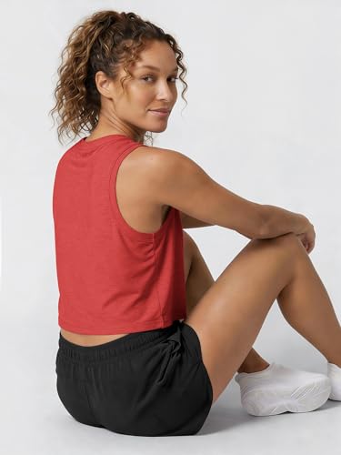 Image of ODODOS Women's Performance Tank Ultra Soft odSTRATUM Tech Sleeveless Tee Shirts High Crew Neck Pullover Top