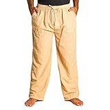 PANASIAM Relax Pants Cotton Lini, Beige, L