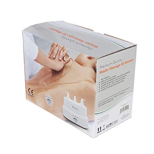 Master Massage Three Bottles Oil, Lotion, Cream Warmer Heater Salon Spa Body Therapy, White #TOP7