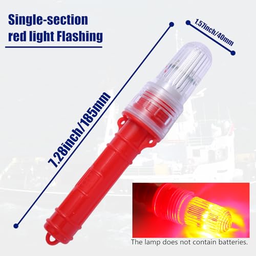 Boat Flares (3-Pack) - US Coast Guard Approved Marine Emergency Flares, Waterproof & Visible up to 10 Miles, Day/Night Use for Boating, Fishing Nets, Life Rafts & Buoys - Red Aerial & Handheld Signals