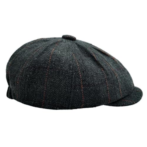 KeepSa Gorro de Newsboy Boina Plana Hombre Mujer Vintage Estilo Inglés Otoño Invierno