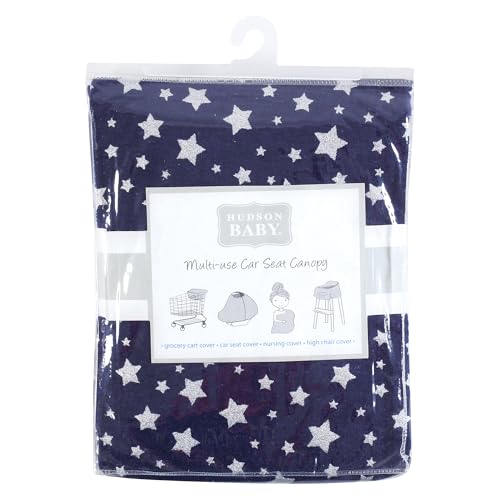 Image of Hudson Baby Unisex Baby Multi-use Car Seat Canopy, Star, One Size