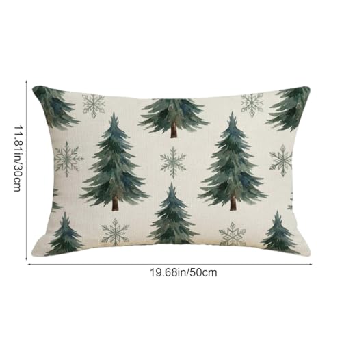 2 Pcs Christmas Pillowcase with Xmas Tree Snowflake Design Home Decor - image 3