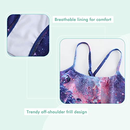 Image of Girls Two Piece Swimsuits Rainbow Bikini Sets Adjustable Strap Bathing Suits