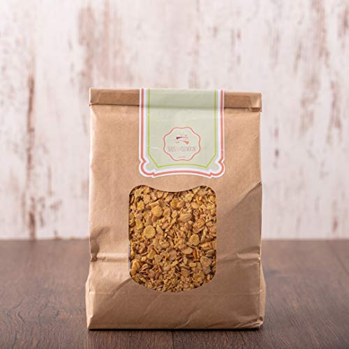 süssundclever.de® Bio Sojaflocken | Protein-Flakes | 5 kg (5 x 1000 g) | plastikfrei und ökologisch-nachhaltig abgepackt