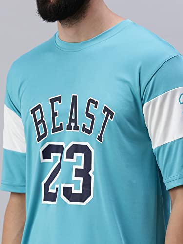 Image of RodZen Polyester Round Neck Half Sleeve Bull Printed Mens and Boy Oversized T-Shirt