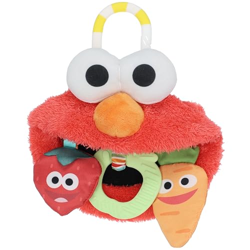 Image of Kids Preferred Sesame Street Elmo On The Go Activity Toy with Silicone Teether for Newborns