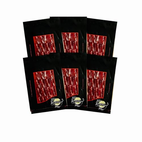 Ibéricos Limones –Pack Degustación Jamon 100% bérico de Bellota – 6 Sobres de 100g Cortados a Cuchillo – Curación 36 Meses – Valle de Los Pedroches – Sin Gluten ni Lactosa - Regalo