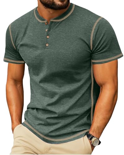 Sailwind Mens Henley Shirts Casual Lightweight Summer T-Shirt Cotton Maverick Short Sleeve - Image 3