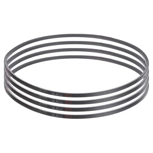 uxcell 4 Pcs 3L420 Classic Wrapped Rubber V-Belt, 42"(1067mm) Outside Circumference, 3L Profile V Belt 3/8" Width 7/32" Height
