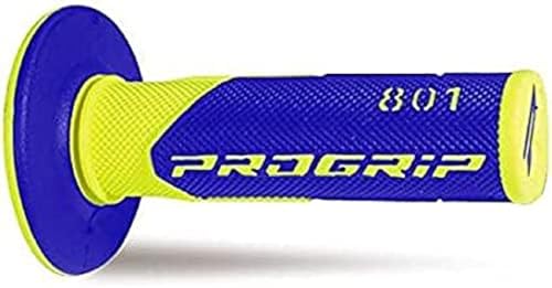 PROGRIP Manopole Mx 801-252 - Doppia Densità - Giallo Fluo/Blu