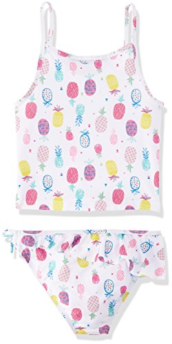 RED WAGON Pineapple Ruffle Swim Top And