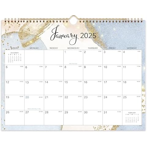 2025-2026 Wall Calendar - 2 Year Wall Calendar 2025-2026 from Jan. 2025 to Dec. 2026, 24 Months Calendar with Blank Blocks and Julian Dates, 14.5" x 11.5" Cover