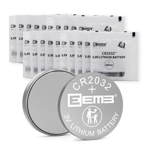 EEMB - Lote de 20 Pilas botón CR2032 3V Litio 2032 BR2032 ECR2032 LM2032 para llaveros, mandos a Distancia, Relojes, calculadoras, campanillas, Dispositivos médicos, Placas Base, Airtags