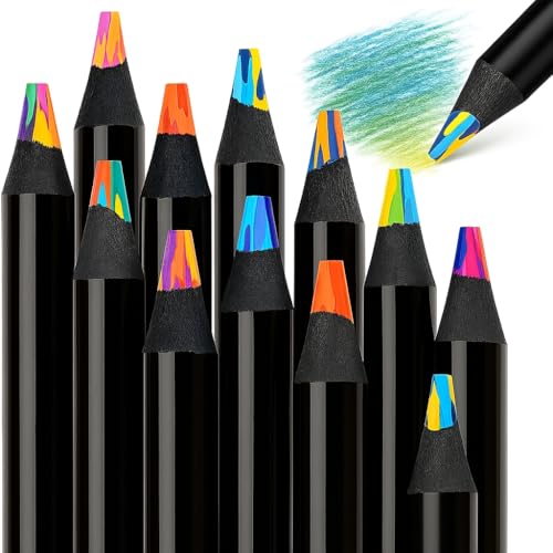 12 PCS Lápices De Colores, Manualidades Para Niños, Regalo Niña 4-12 Años, Ideales Para Colorear, Dibujar, Manualidades, Compatibles Con Rotuladores Lettering Doble Punta Y Acuarelablesv, Adultos