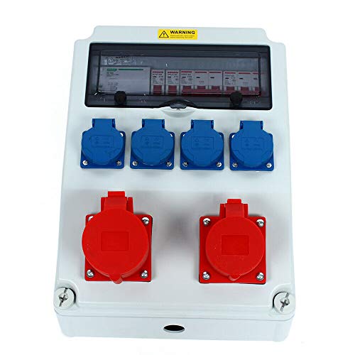 Distributore di corrente a parete CEE 1 x 16 A + 1 x 32 A + 4 x 230 V