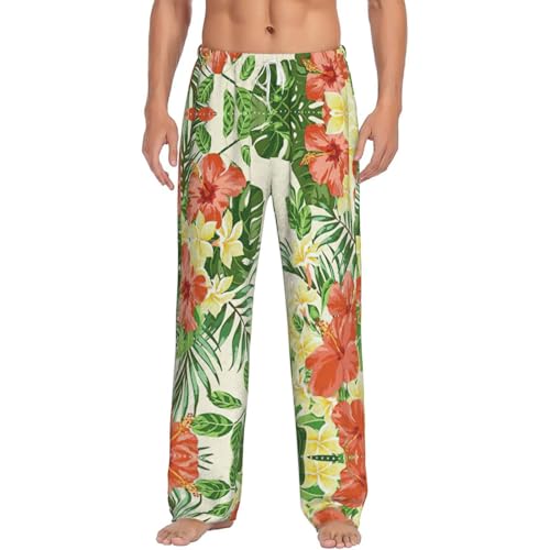 Pantalon de pyjama en flanelle pour homme Hojas Tropicales Y Flores