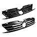SIEMID Front Grill Compatible with Volkswage.n Jetta MK6 2015 2016 2017 Insert Bumper Upper Center Grille