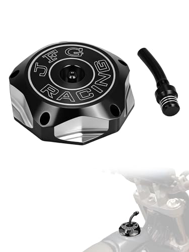 Image of JFG RACING Dirt Bike Billet Gas Fuel Tank Cap with Vent Hose for YZ85 YZ125 YZ250 04-23 /YZ250F YZ450F 04-13 /YZ125X 17-23 /YZ250X 16-23 /WR250F 03-09 11-13 /WR450F 03-09 11-15 /RMZ250 /RMZ450-Black
