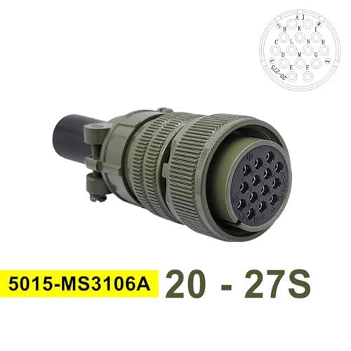Conector circular MS3106A plug macho recto con formato 20-27S 2