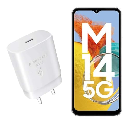 Image of Original 25Watt Adapter Compatible for Samsung Galaxy m14 5g Adapter Galaxy m14 5g