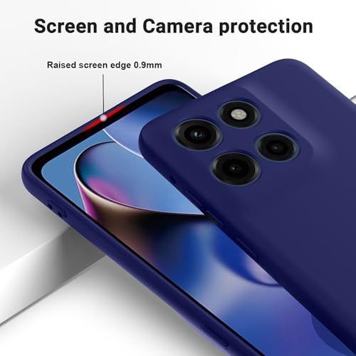 Image of Back Cover for Motorola Edge 60 Stylus 5G | Full Camera Protection | Premium Liquid Silicon Case | Flexible Bumper Case for Motorola Edge 60 Stylus 5G (Dark Blue)