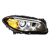 DDYOOK Xenon Headlights Assembly Compatible with 2014-2017 BMW 5 SERIES 535i 528i 550i F10 F18 Left Right Side direct Replacement Headlamp Driving Light Black Housing with Clear Lens W/O AFS (right)