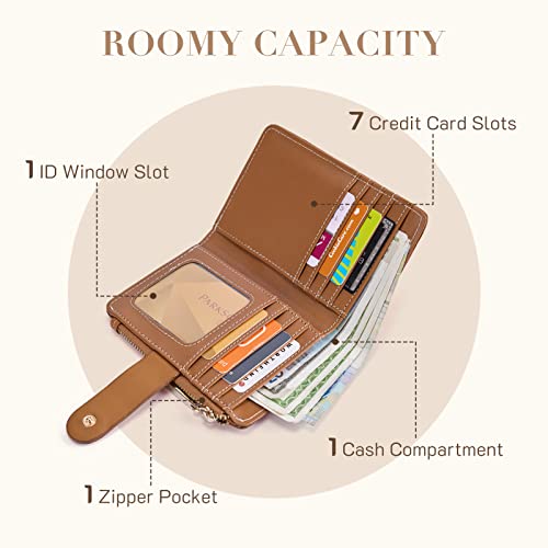 Missnine Small Wallet for Women RFID Compact Wallet Vegan Leather Bifold Ladies Wallet with Card Holder and Coin Purse3