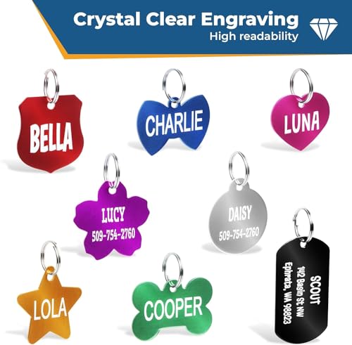Gotags TAG-ANODIZED-MIX Personalized Colorful Dog Tags, Aluminum Pet Id Tags Engraved thumb #7