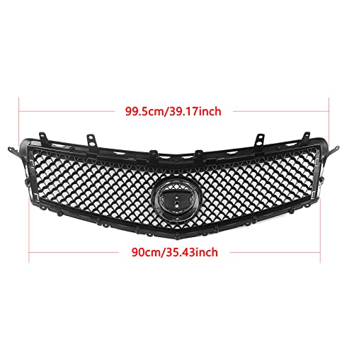 Calandre Cadillac ATS 2013-2014 grille de capot noir chrome - 6