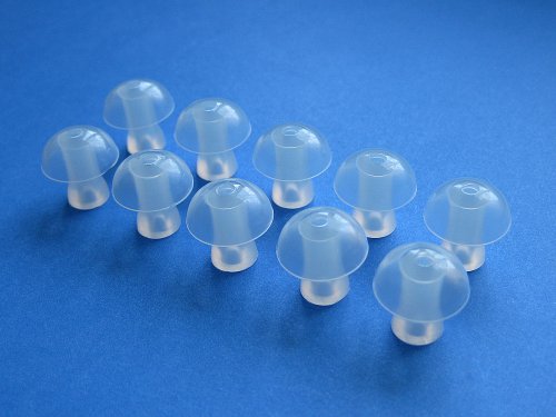 10 Large (L) Soft Replacement Mushroom Domes Eartips Earbuds Compatible with Etymotic ER