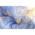 HIRESC Decorative Acoustic Panels 8 Pack, 48"x32" Large Sound Absorbing Wall Art Panels, Self-Adhesive Sound Proof Foam Panels for Bedroom, Home Theater, Studio, Office - Wavy